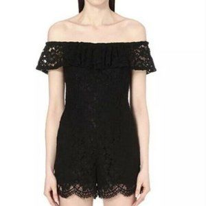 Sandro Poetry Black Lace Romper